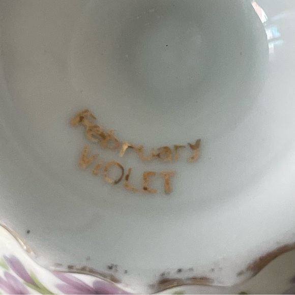 $20 SALE Antique Purple Violet China Teacup & Saucer 2 Piece Set Ucagco Amethyst - Picture 12 of 13